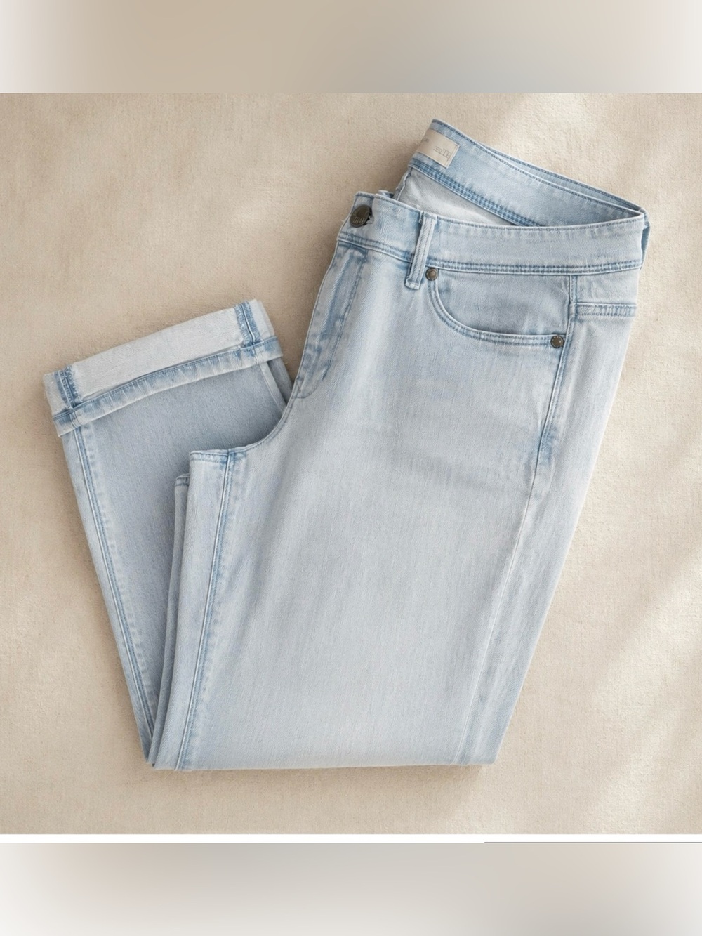 J. Jill Light Blue Cropped Straight Jeans - Picture 6 of 9